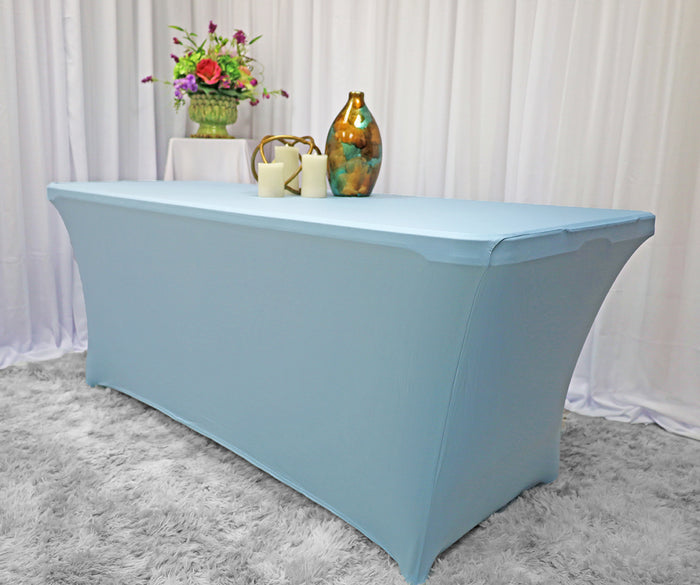 5 Ft Rectangular Spandex Table Cover - Baby Blue (1pc)