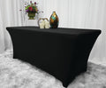 5 Ft Rectangular Spandex Table Cover - Black (1pc)