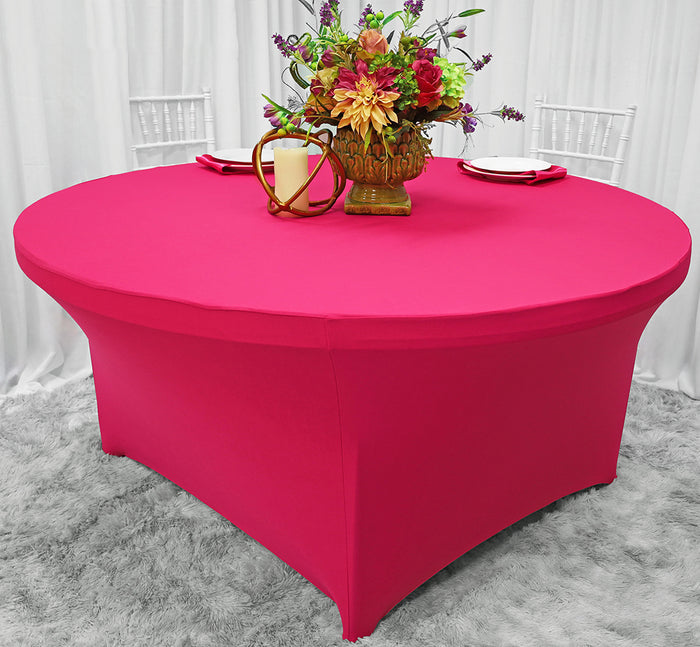 5 Ft Round Spandex Table Cover - Fuchsia (1pc)