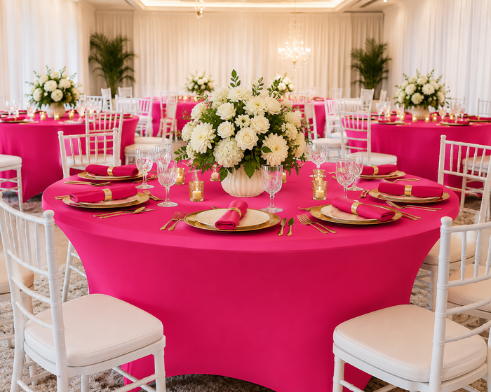 5 Ft Round Spandex Table Cover - Fuchsia (1pc)