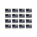 50 Pack Thin Blue Line American Flag Sticker - 1 x 1.5 Inches