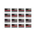50 Pack Thin Red Line American Flag Sticker - 1 x 1.5 Inches