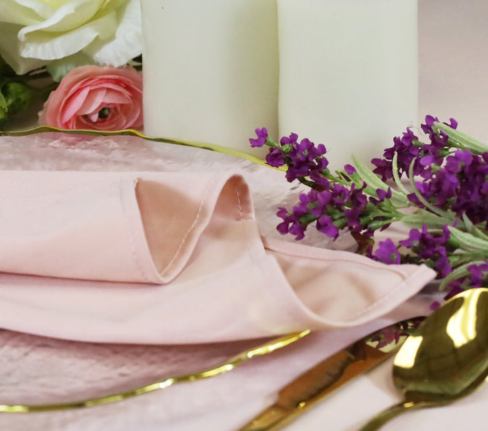 54"x96" Seamless Rectangular Scuba (Wrinkle-Free) Tablecloth - Blush Pink/Rose Gold (1pc)