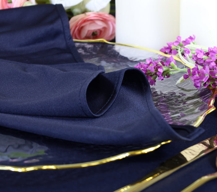 54"x96" Seamless Rectangular Scuba (Wrinkle-Free) Tablecloth - Navy Blue (1pc)