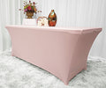 6 Ft Rectangular Spandex Table Cover - Blush Pink/Rose Gold (1pc)