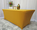 6 Ft Rectangular Spandex Table Cover - Gold (1pc)