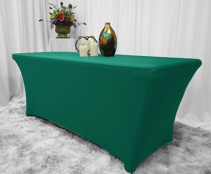 6 Ft Rectangular Spandex Table Cover - Jade (1pc)