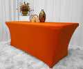 6 Ft Rectangular Spandex Table Cover - Orange (1pc)