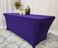 6 Ft Rectangular Spandex Table Cover - Regency Purple (1pc)