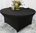 6 Ft Round Spandex Table Cover - Black (1pc)