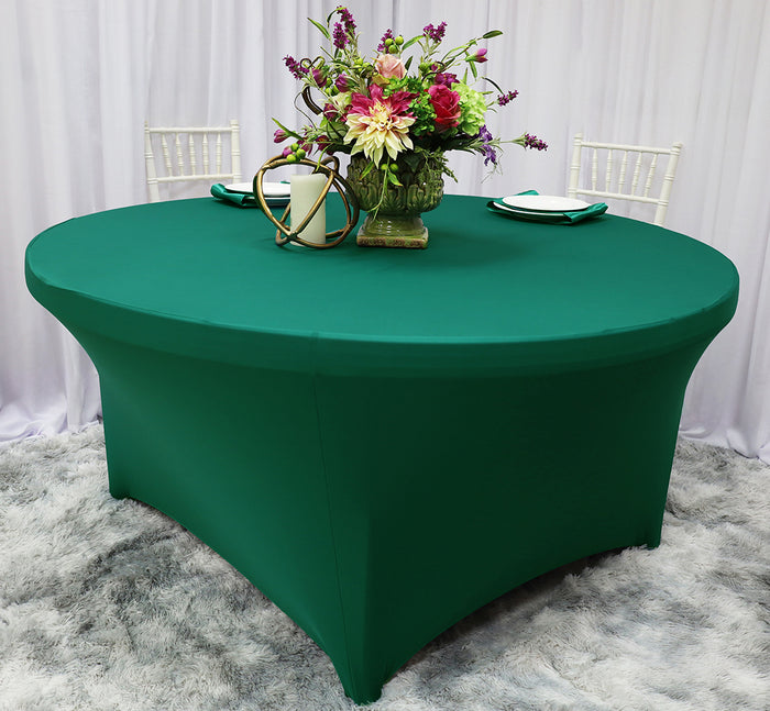 6 Ft Round Spandex Table Cover - Jade (1pc)