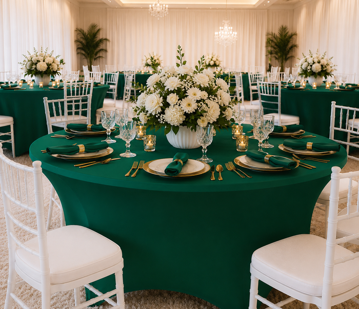 6 Ft Round Spandex Table Cover - Jade (1pc)