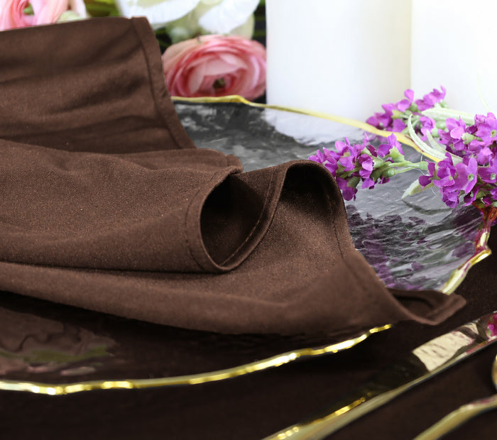 60"x120" Seamless Rectangular Scuba (Wrinkle-Free) Tablecloth - Chocolate (1pc)