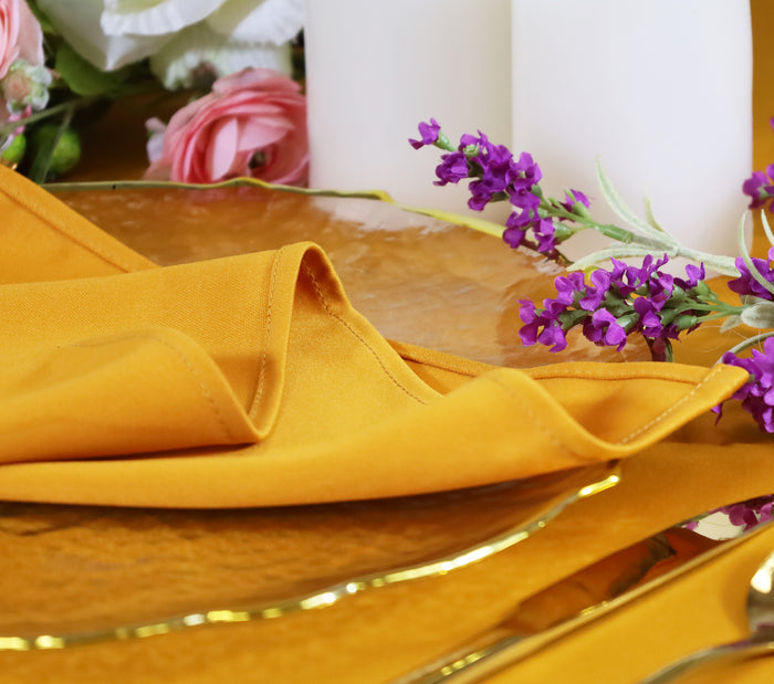 60"x120" Seamless Rectangular Scuba (Wrinkle-Free) Tablecloth - Gold (1pc)