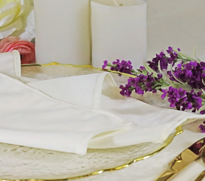60"x120" Seamless Rectangular Scuba (Wrinkle-Free) Tablecloth - Ivory (1pc)