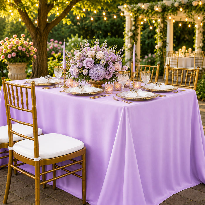 60"x120" Seamless Rectangular Scuba (Wrinkle-Free) Tablecloth - Lavender (1pc)