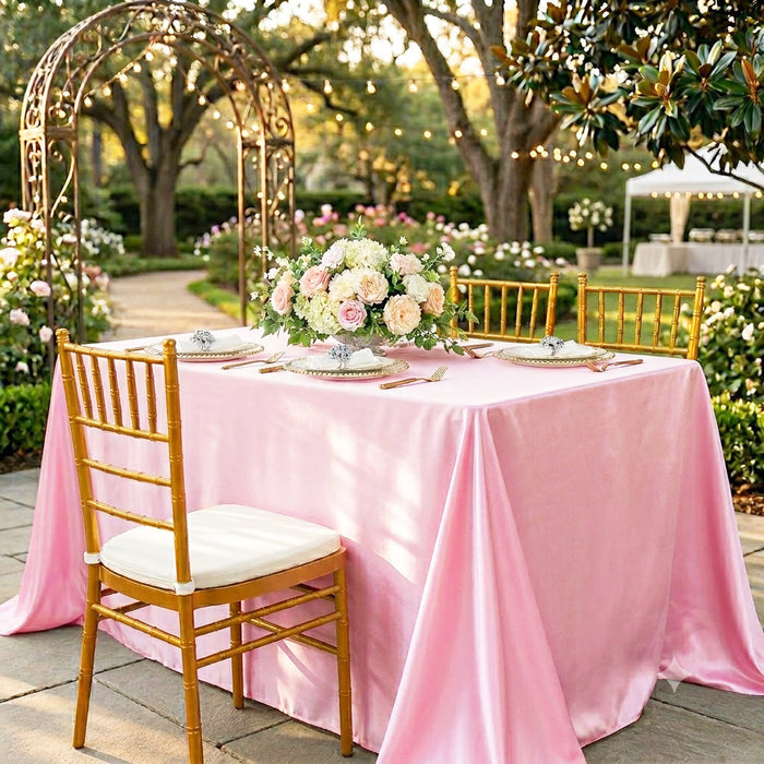 60"x120" Seamless Rectangular Scuba (Wrinkle-Free) Tablecloth - Pink (1pc)
