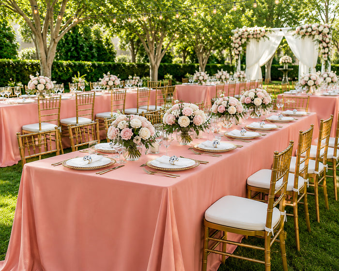60"x120" Seamless Rectangular Scuba (Wrinkle-Free) Tablecloth - Rose Pink (1pc)
