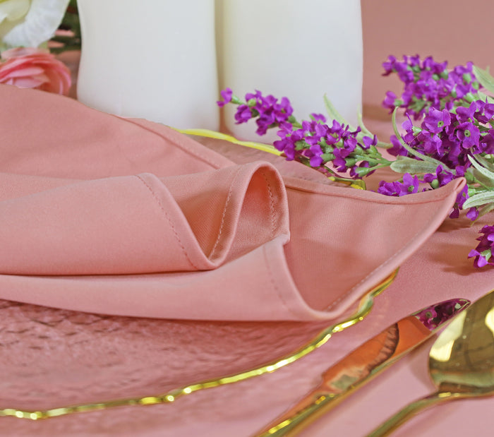 60"x120" Seamless Rectangular Scuba (Wrinkle-Free) Tablecloth - Rose Pink (1pc)