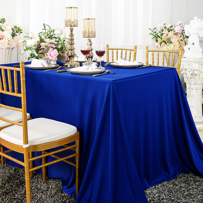 60"x120" Seamless Rectangular Scuba (Wrinkle-Free) Tablecloth - Royal Blue (1pc)