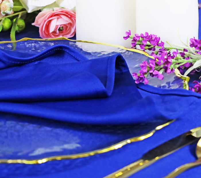 60"x120" Seamless Rectangular Scuba (Wrinkle-Free) Tablecloth - Royal Blue (1pc)