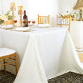 60"x126" Seamless Rectangular Economy Polyester Tablecloth - Ivory (1pc)