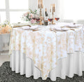 72"x72" Seamless Square French Toile Polyester Tablecloth/Table Overlay - Champagne (1pc)