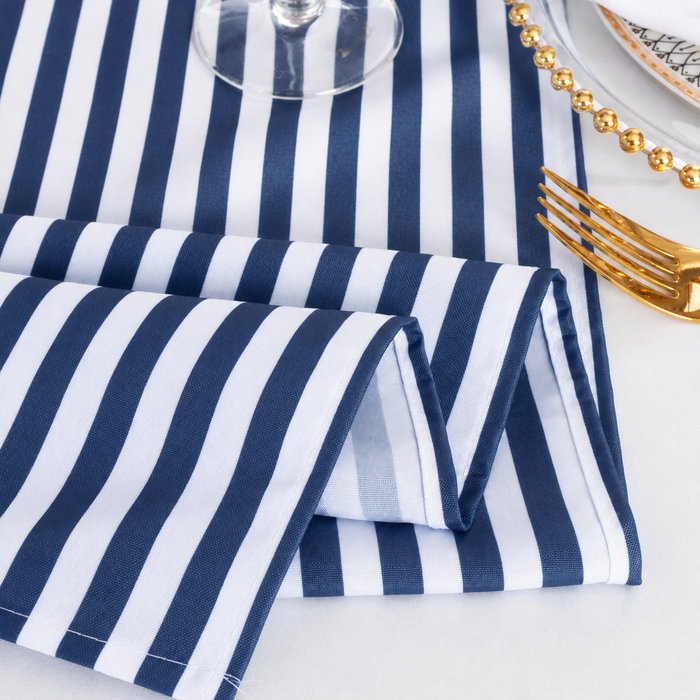 72"x72" Seamless Square Seersucker Polyester Tablecloth/Table Overlay - Navy Blue (1pc)