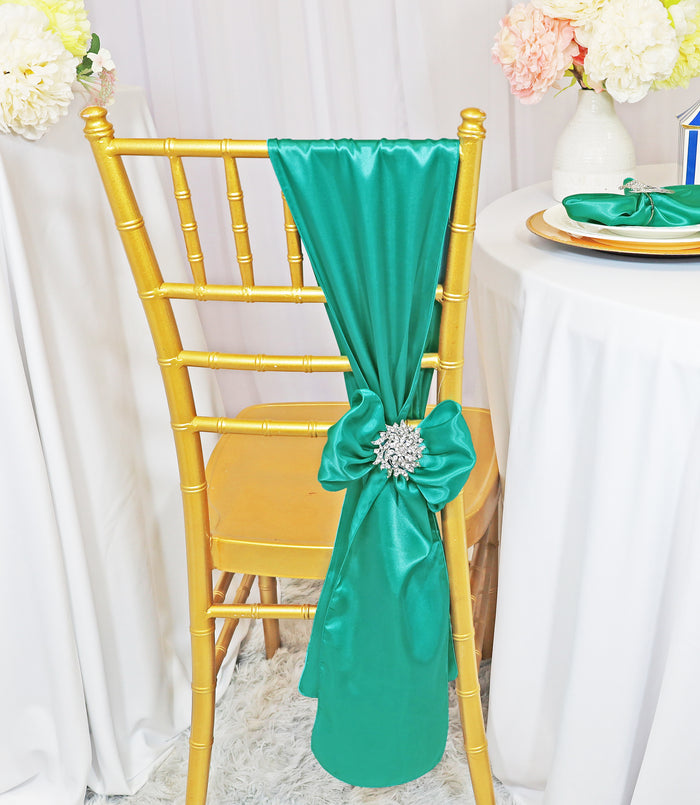 8"x108" Satin Chair Sashes - Jade (10pcs/pk)