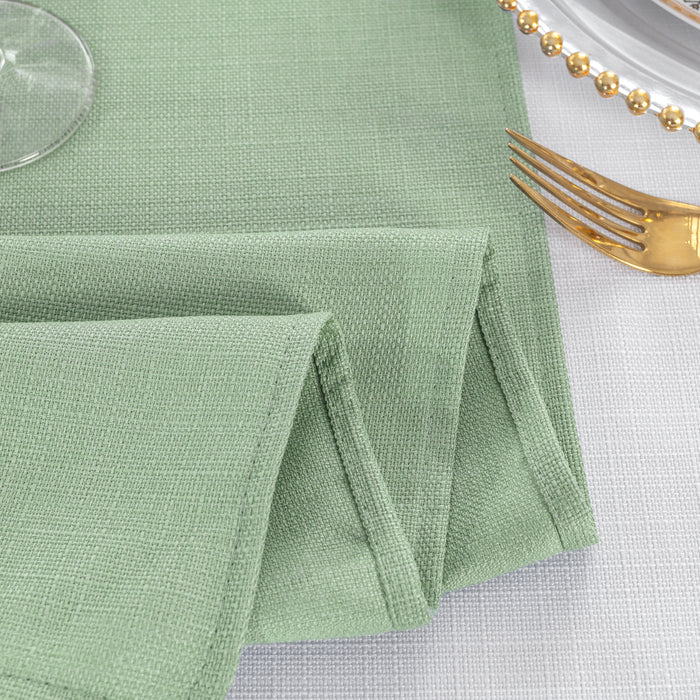 90"x132" Rectangular Rustic Panama Linen Tablecloth - Sage Green (1pc)