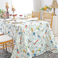 90"x132" Seamless Rectangular Faux Linen Tablecloth - Arboreal (1pc)