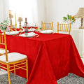 90"x156" Rectangular Seamless Holland Velvet Tablecloth - Red (1pc)