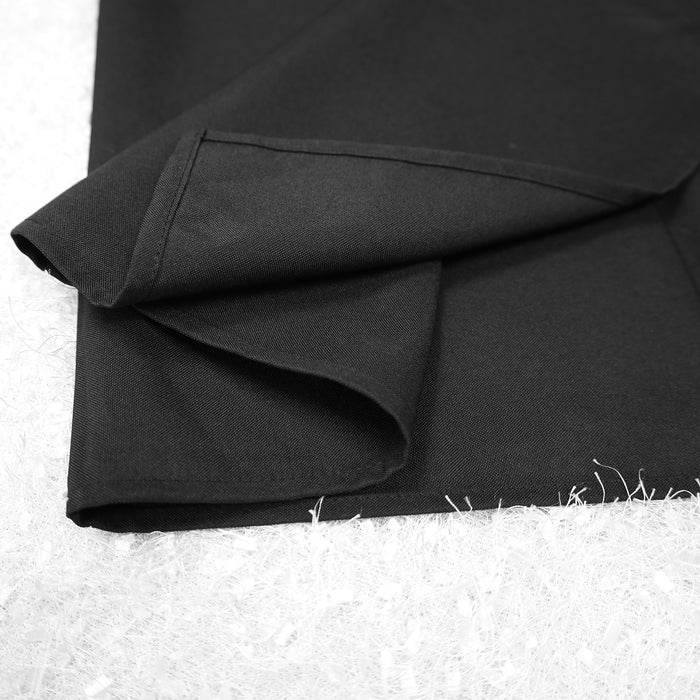 90"x156" Seamless Rectangular Economy Polyester Tablecloth - Black (1pc)