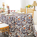 90"x156" Seamless Rectangular Faux Linen Tablecloth - Burnt Sienna (1pc)
