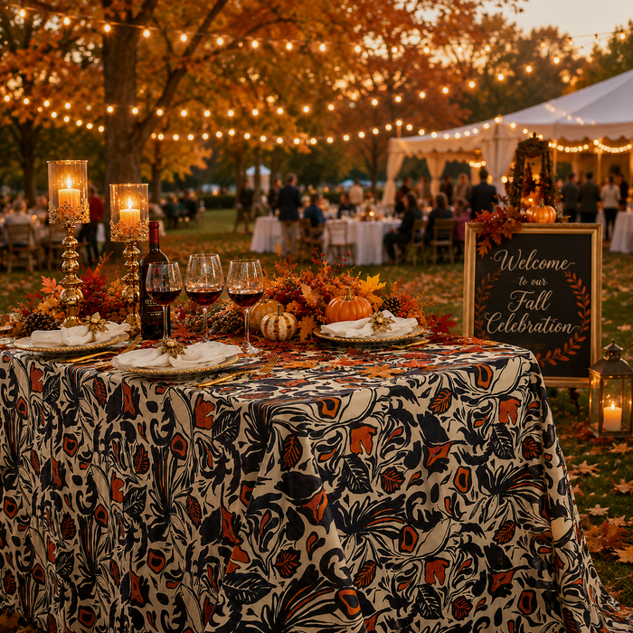 90"x156" Seamless Rectangular Faux Linen Tablecloth - Burnt Sienna (1pc)