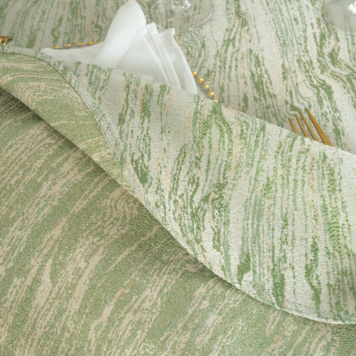 90"x156" Seamless Rectangular Galilean Jacquard Polyester Tablecloth - Sage Green (1pc)