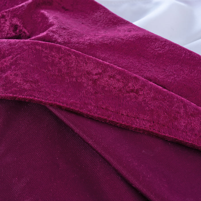 90"x156" Seamless Rectangular Ice Crushed Velvet (200 GSM) Tablecloth - Magenta/Azalea (1pc)