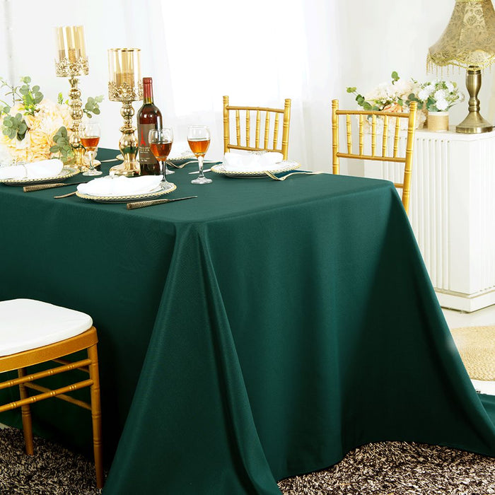 90"x156" Seamless Rectangular Premium Polyester Tablecloth - Hunter Green/Holly Green (1pc)