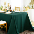 90"x156" Seamless Rectangular Premium Polyester Tablecloth - Hunter Green/Holly Green (1pc)