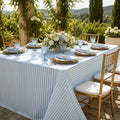 90"x156" Seamless Rectangular Seersucker Polyester Tablecloth - Dusty Blue (1pc)