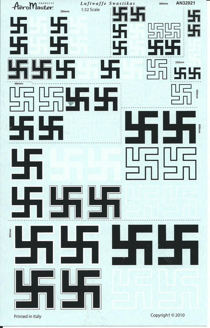 AeroMaster Assorted Style, Size Swastikas 1/32 AMD 32 021