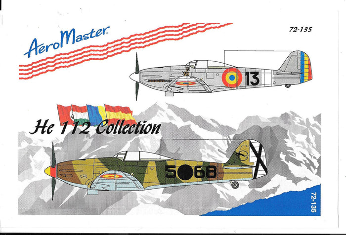 AeroMaster He-112 Collection Decals 1/72  135