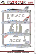 Afterburner F/A-18F Super Hornet VFA-41 Black Aces Decals in 1/48 011 DO