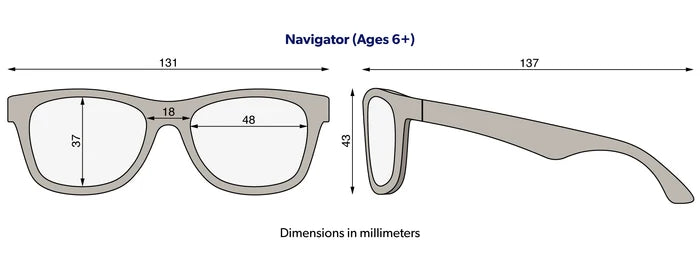 Babiators Kids Polarized Navigator Sunglasses Hipster w/ Mirrored Lens