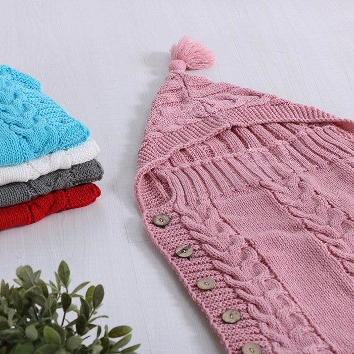 Baby Winter wrap with  tassel - Cozy Nursery