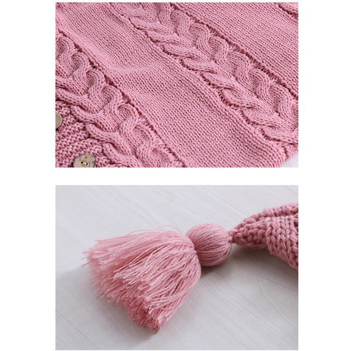 Baby Winter wrap with  tassel - Cozy Nursery