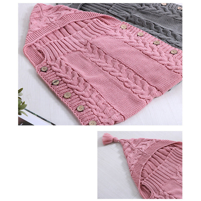 Baby Winter wrap with  tassel - Cozy Nursery