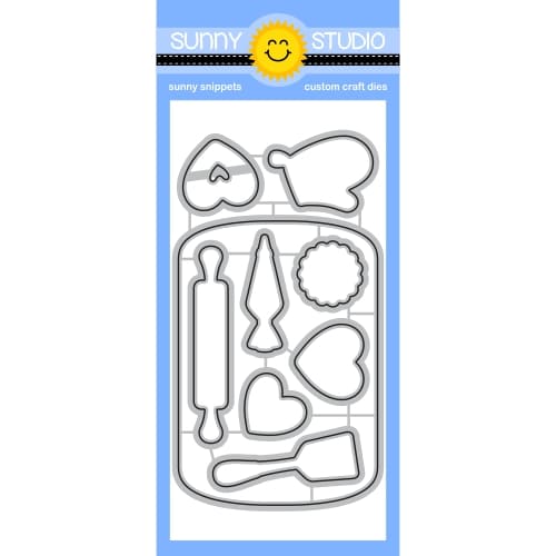 Sunny Studio Stamps Baked With Love Baking Dies 9-Piece Metal Craft Set SSDIE-411