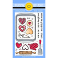 Sunny Studio Valentine's Day Baking Baked With Love 4x6 Clear Photopolymer Craft Stamps SSCL-396