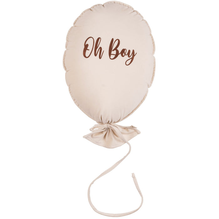 BALLOON PILLOW OH BOY (CREAM-CARAMEL) - Cozy Nursery